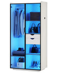 2-Door Wardrobe Armoire with LED Lights