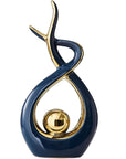 Abstract Ceramic Sculpture Golden Statue Modern Home Decoration