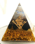 Orgonite Pyramid Muladhara Chakra Obsidian Natural Crystal